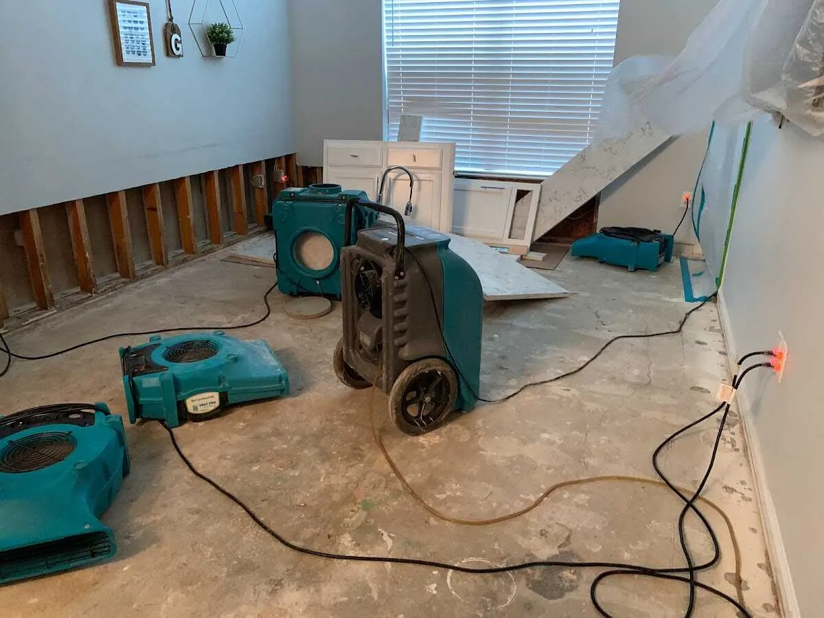Dehumidifier in flood-cut room for Water Extraction & Removal in Big Flats